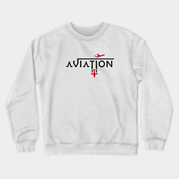 Aviation Alphabet Pilot Airplane Runway Crewneck Sweatshirt by For HerHim